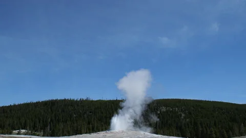 Old Faithful eruption Stock Footage 131549930