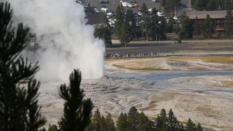 Old Faithful Stock Footage 91077084