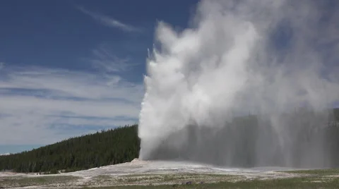 Old Faithful Geyser eruption Yellowstone fast motion HD Stock Footage 59337329