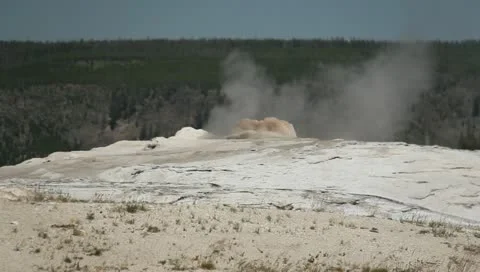 Old Faithful Geyser at Yellowstone 1 Stock Footage
