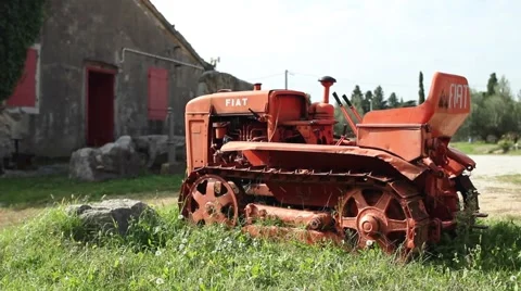 Old faming machine in the countryside Stock Footage 47261655