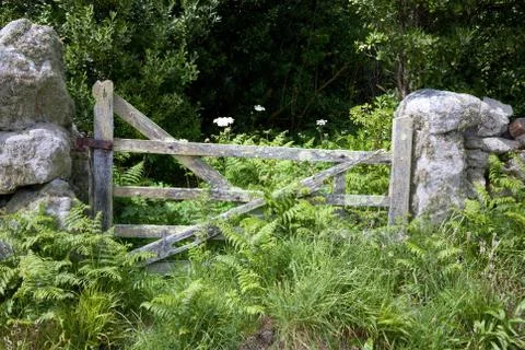 Old farm gate, cornwall Stock Photos