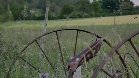 Old Farm Machine Pan Left to Right 15secs 24ps 4k Stock-Footage 133276844