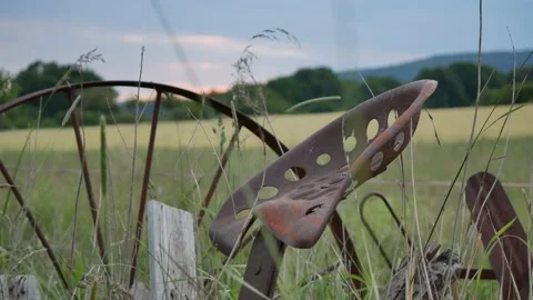 Old Farm Machine Soft Focus In 30secs 24FPS 4K Stock Footage 133277023