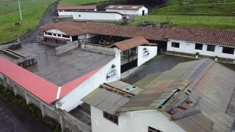 Old farm in Pintag- Ecuador, with a mavic mini drone Stock Footage 201640966