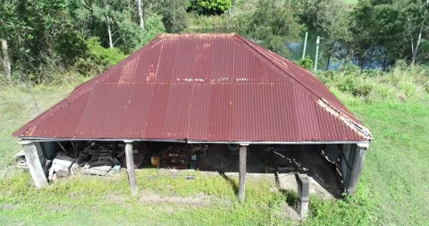 OLD FARM SHED Stock Footage 163971786