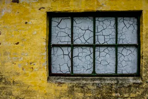 Old farm window in denmark Foto stock