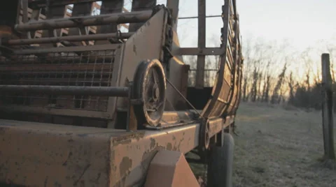 Old farming vehicle Stock Footage 35930460