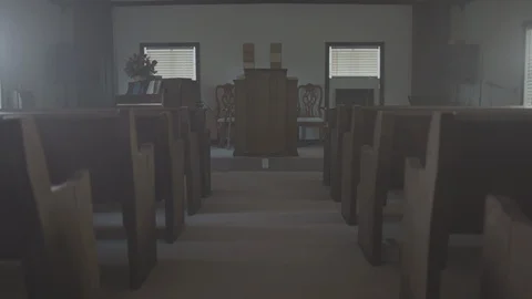 Old-fashion church chapel Stock Footage