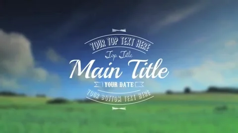 Old Fashion Title - After Effects Template 스톡 After Effects