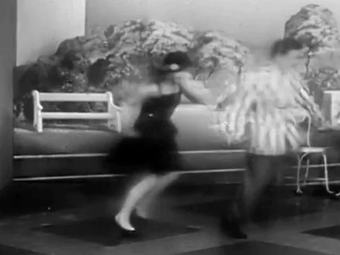 Old fashioned 1920s dancing is featured in this 1940s soundie musical. Stock Footage 75291391