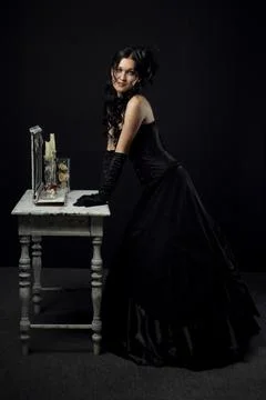 Old-fashioned actress Stock Photos