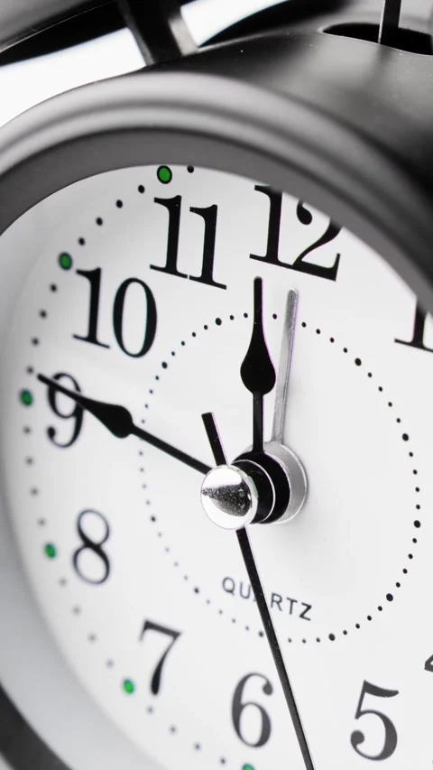 Old fashioned alarm clock with bells on white background. Vintage clock time 库存影片 328016206