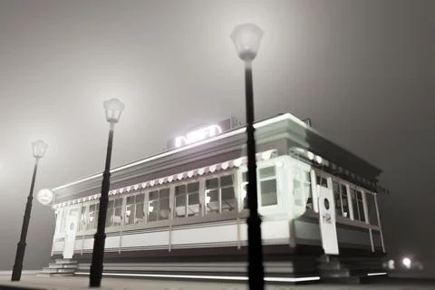 Old fashioned american diner Stock Illustration