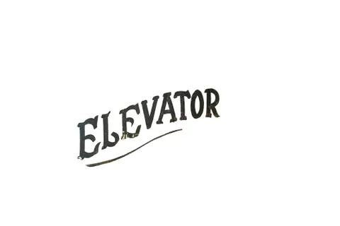 Old Fashioned and Worn Text That Says Elevator Stock Photos