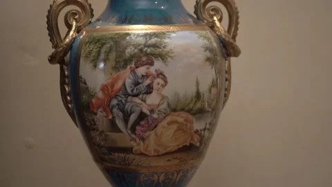Old fashioned antique wase Stock Footage 203839726