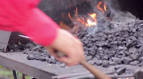 Old fashioned Blacksmith Stock Footage 7768084