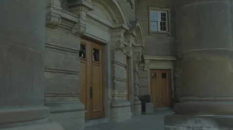 Old Fashioned Building Entrance Stock Footage 40648761