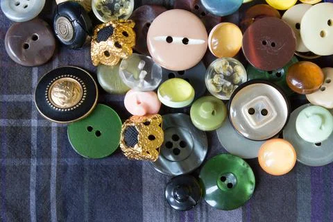 Old fashioned buttons Stock Photos