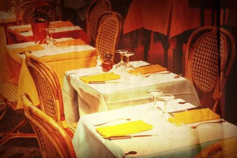 Old-fashioned cafe terrace Illustrazione stock