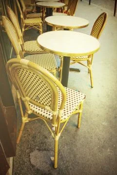 Old-fashioned cafe terrace Stock Photos