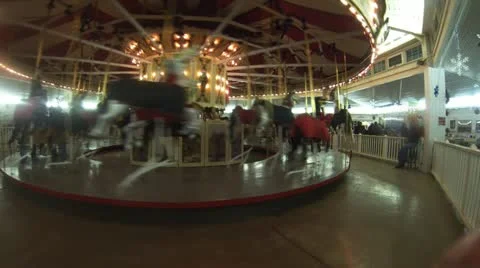 Old Fashioned Carousel Video stock 12690840