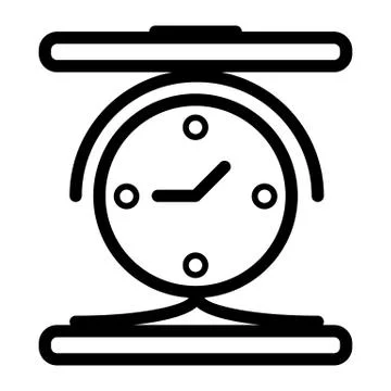Old-fashioned clock isolated on a white background. Vector. Stock Illustration