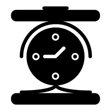 Old-fashioned clock isolated on a white background. Vector. Stock Illustration