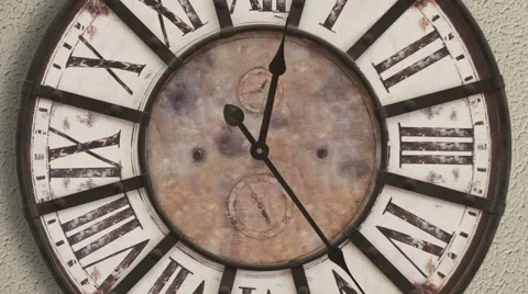 Old fashioned clock, timelapse  Stock Footage 55706609