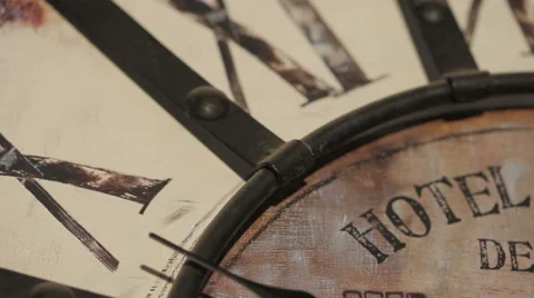 Old fashioned clock, timelapse - macro Video stock 55618558