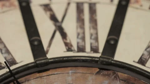 Old fashioned clock, timelapse - macro Video stock 55619509