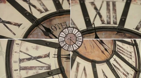 Old fashioned clock on the wall, timelapse 스톡 동영상 56043017