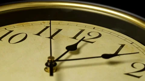 An old-fashioned clock—time flies. Video stock 330279939
