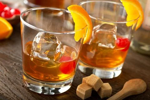 Old Fashioned Cocktail Stock Photos