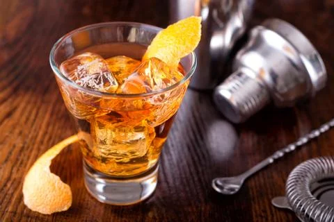 Old Fashioned Cocktail Foto stock