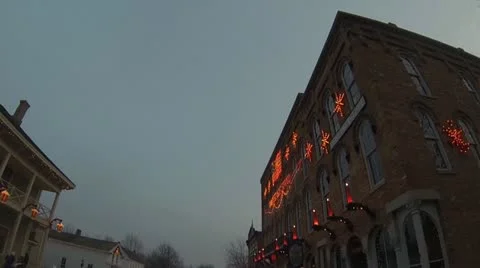 Old Fashioned Downtown at Christmas Video stock 12690802