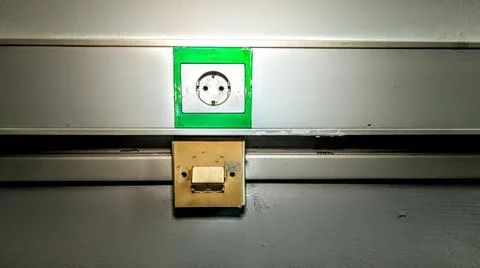 Old-fashioned electrical outlets Stock Photos