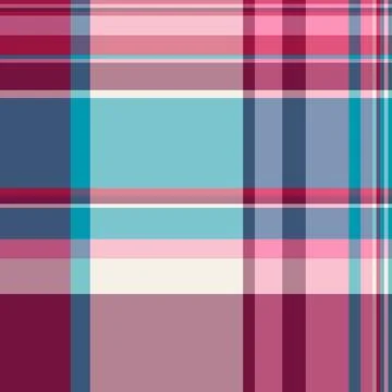 Old-fashioned fabric check vector, 20s tartan texture pattern. Hippy plaid .. Stock Illustration