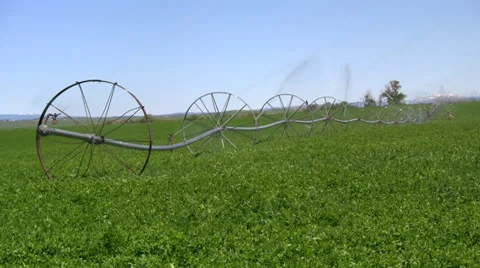 Old fashioned farm irrigation 2 Stock Footage 35790220