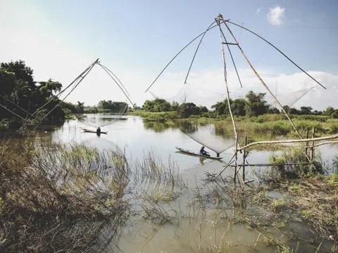 Old-fashioned fish trap. Foto stock
