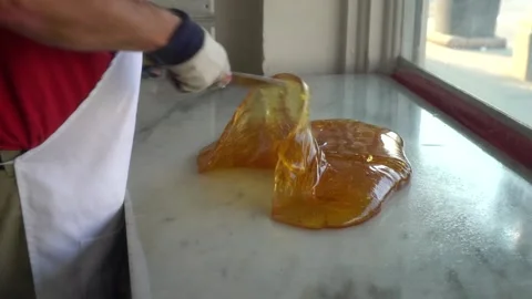 Old Fashioned Hard Candy making in Los Angeles. Stock Footage 226097272