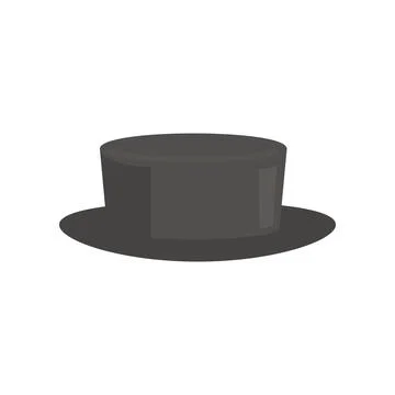 Old fashioned Hat icon in flat style Stock Illustration