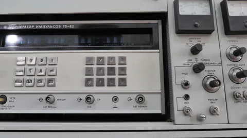 Old Fashioned Industrial Control Panel Stock Footage 157981487