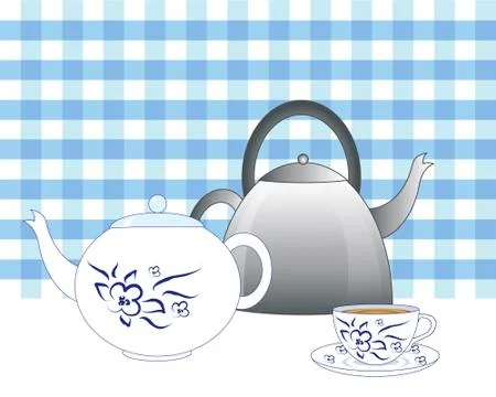 Old fashioned kettle Stock Illustration