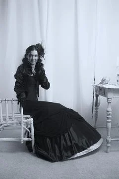 Old fashioned lady Stock Photos