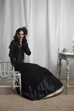 Old fashioned lady Stock Photos