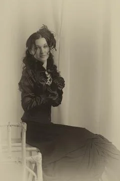 Old fashioned lady Stock Photos