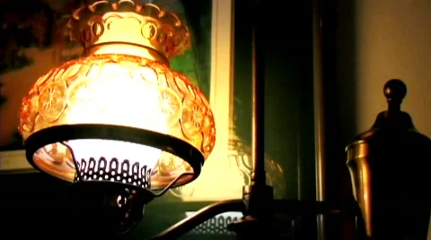 Old Fashioned Lamp Stock Footage 291067