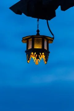 Old fashioned lamp. Stock Photos