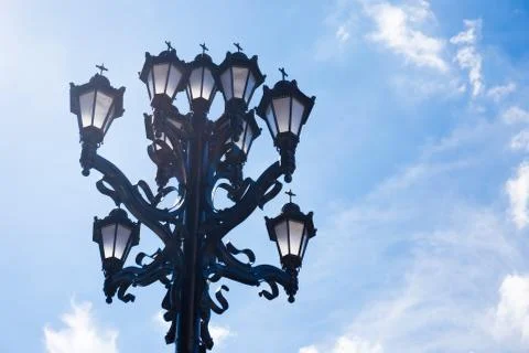 Old-fashioned lantern Stock Photos